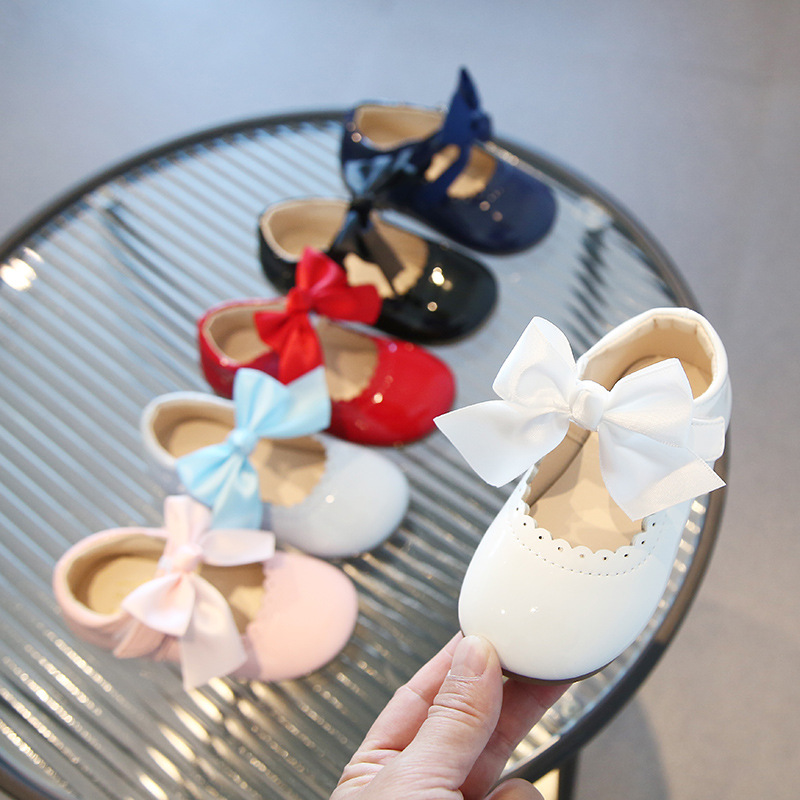 Girl Baby Cute Bow Multi purpose Single Shoe Spring and Autumn New Princess Leather Shoes