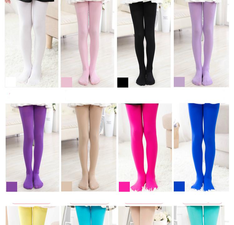 Kids Pantyhose Ballet Dance Tights for Girls Stocking Children Velvet Solid White Pantyhose Girls Tights