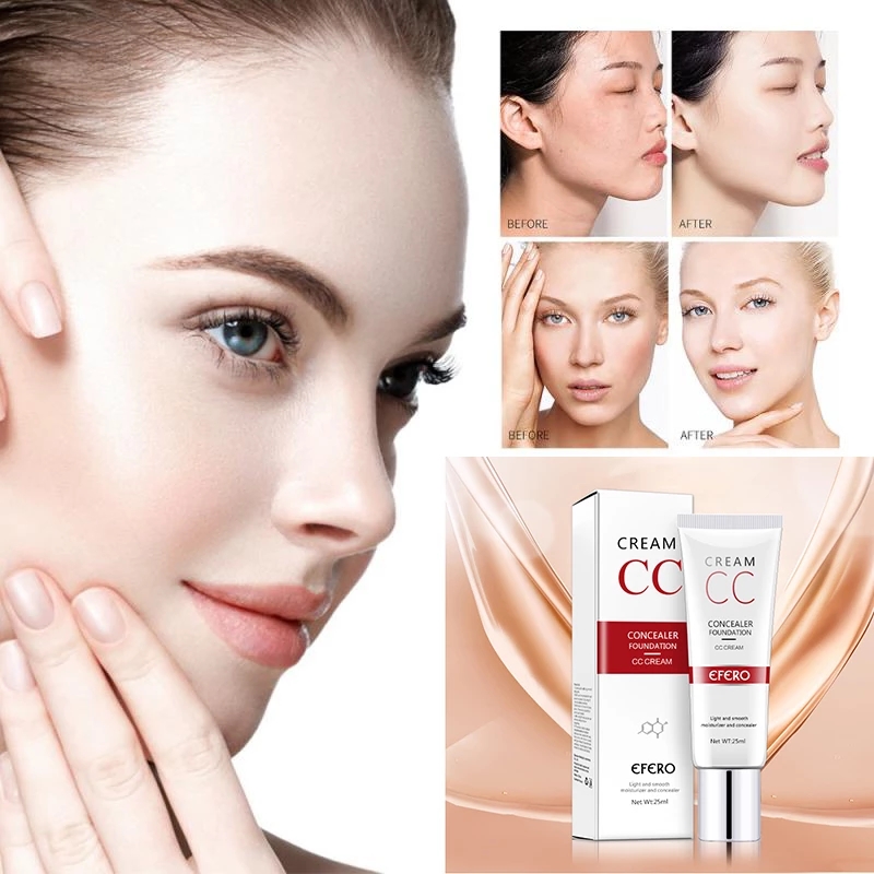 EFERO Fresh and Moist Revitalizing CC Cream Makeup Face Care Base Whitening Compact Foundation Concealer Prevent Bask Skin Care