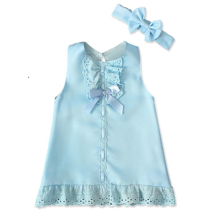 baby summer girls sleeveless bowknot skirt two-piece kids dress