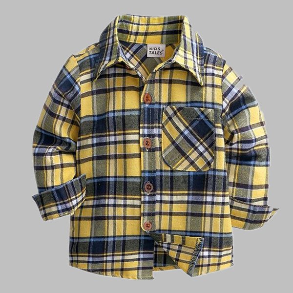 Boy Clothing Suits Classic Geometric Stripe Plaid Plaid Long Sleeve Boy Shirt Top Denim Trousers Clothing Set