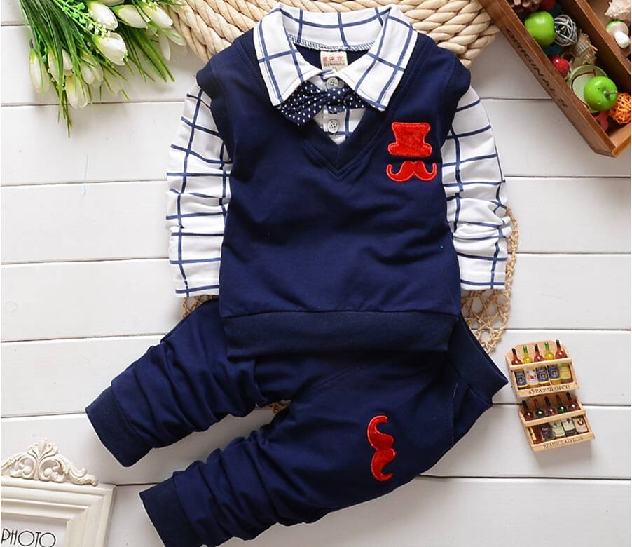 BibiCola spring autumn Baby Boy Clothes Set Children Clothing Sets Products Kids Clothes Baby Boys T-shirts+Pants 2PCS Tracksuit
