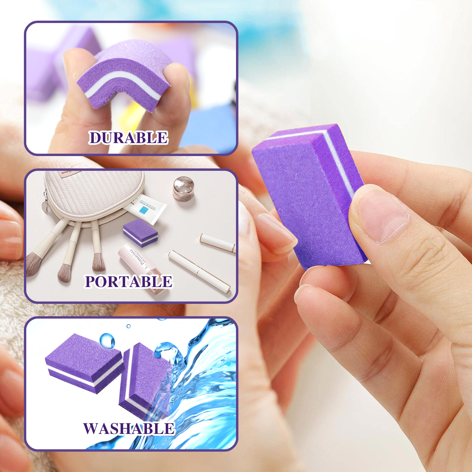 50psc Mini Buffing Sanding Files Block Pedicure Care Nail Art Buffer Polish Manicure Pedicure Nail File Tools Nail Charm