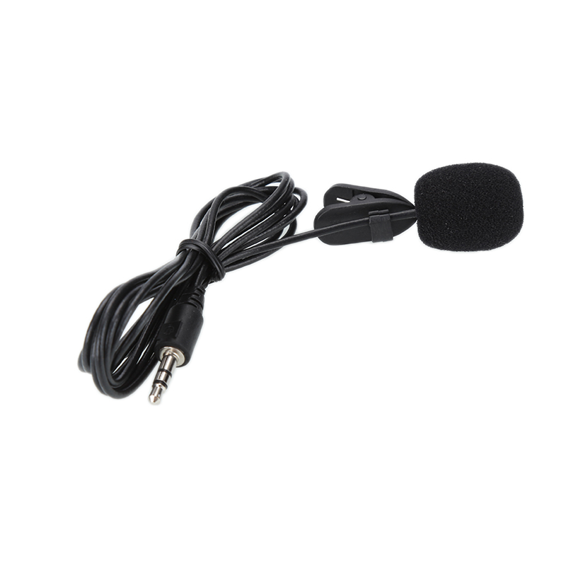Mini Microphone Condenser Clip-on Lapel Lavalier Mic Wired for Phone PC Notebook