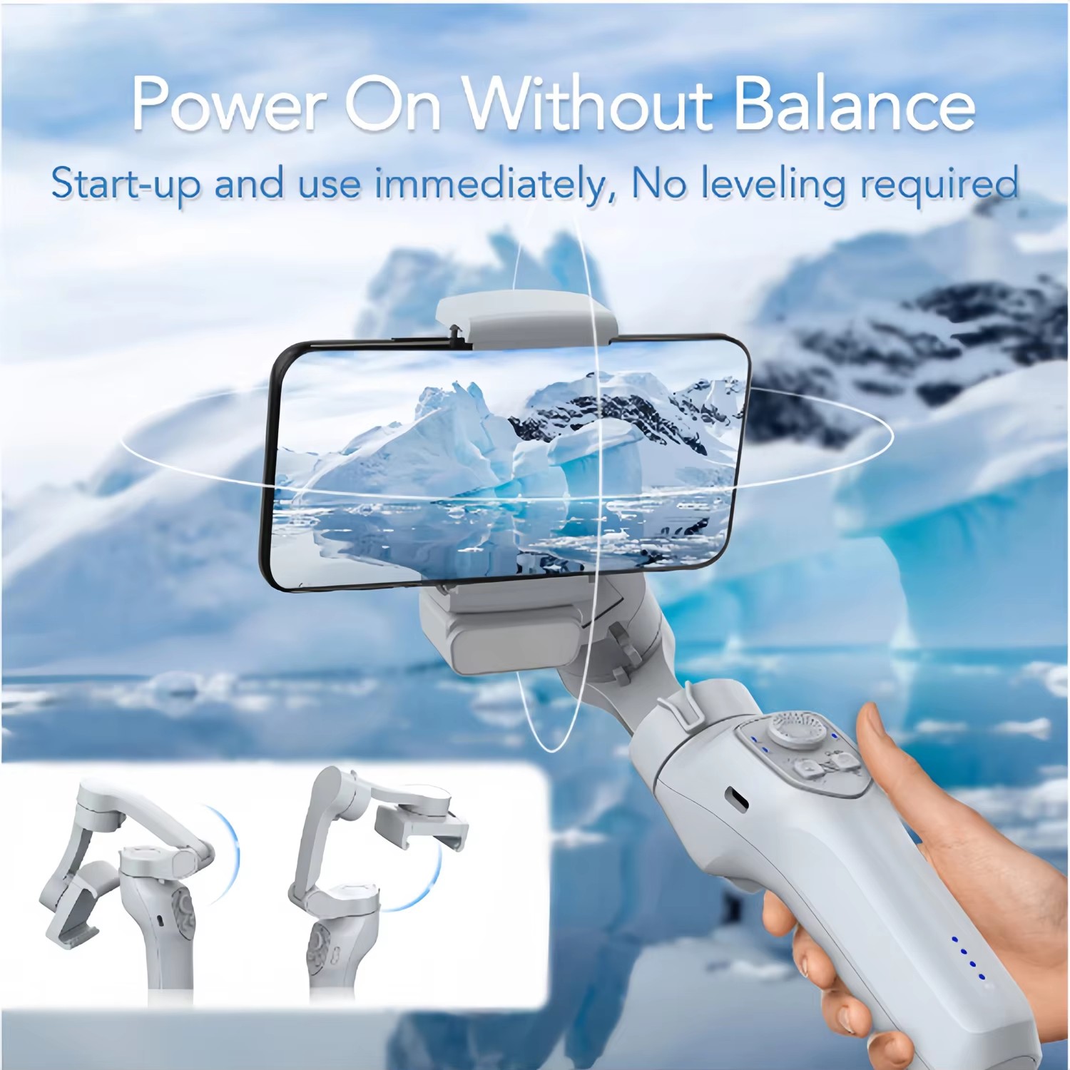 L7Cpro 3 axis anti-shake foldable gimbal stabilizer for mobile phone with auto face tracking no need App dolly zoom functions