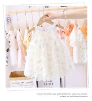 Girls princess dress summer dress new foreign girl children's dress fluffy yarn children's dress