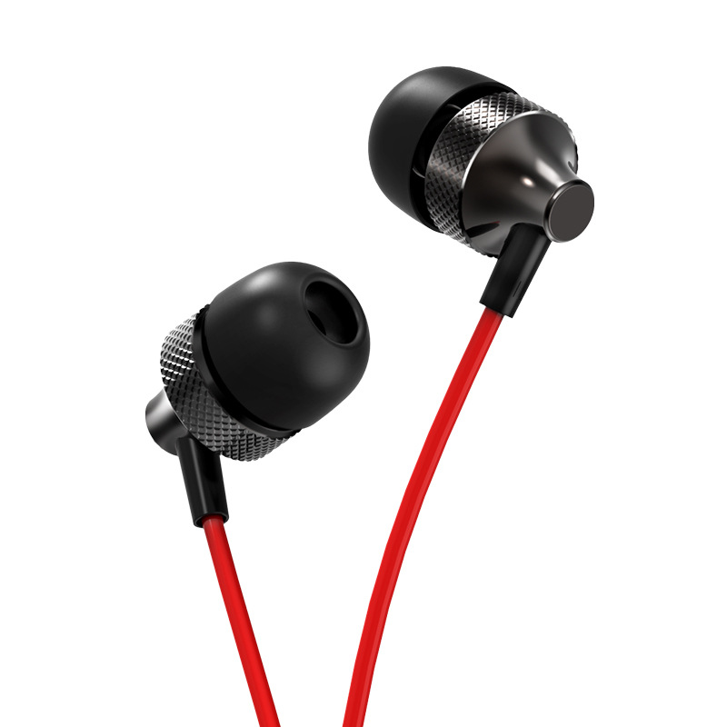 New Metal In-Ear Headphones Subwoofer With Wheat Wire Control Mobile Phone Computer Universal Headset Spot