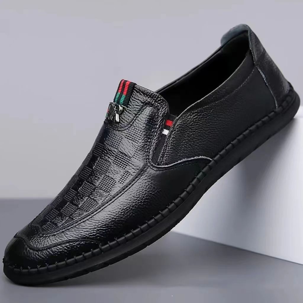 Summer New Designer Hallow Out Shoes for Men Fashion Casual Sandals Male Light Breathable Cow Leather Loafers Man