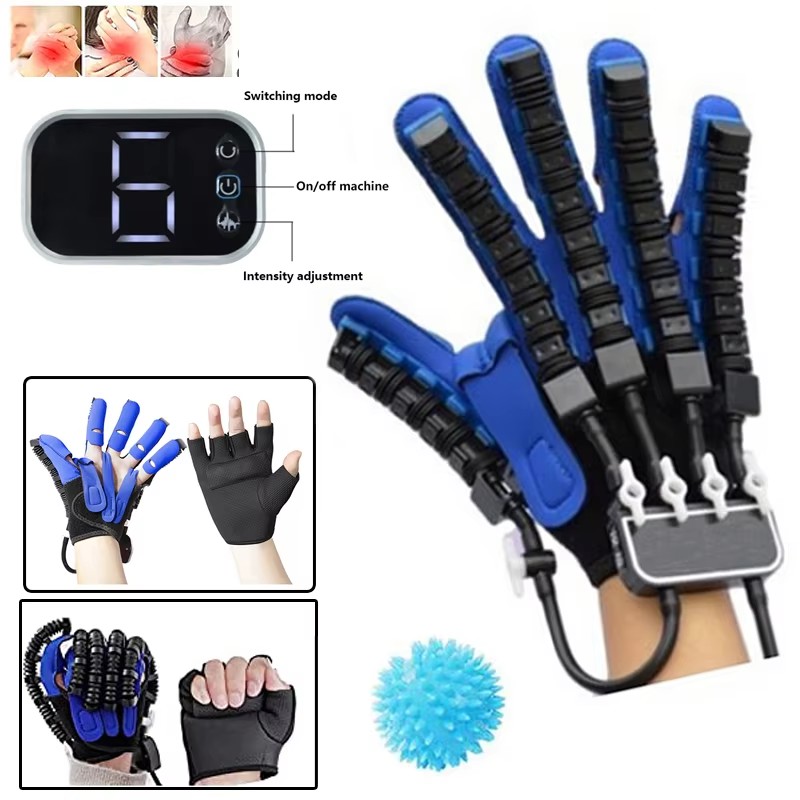 Hand Rehabilitation Robot Gloves for Stroke Hemiplegia Finger Training with Passive Active Modes Home Use