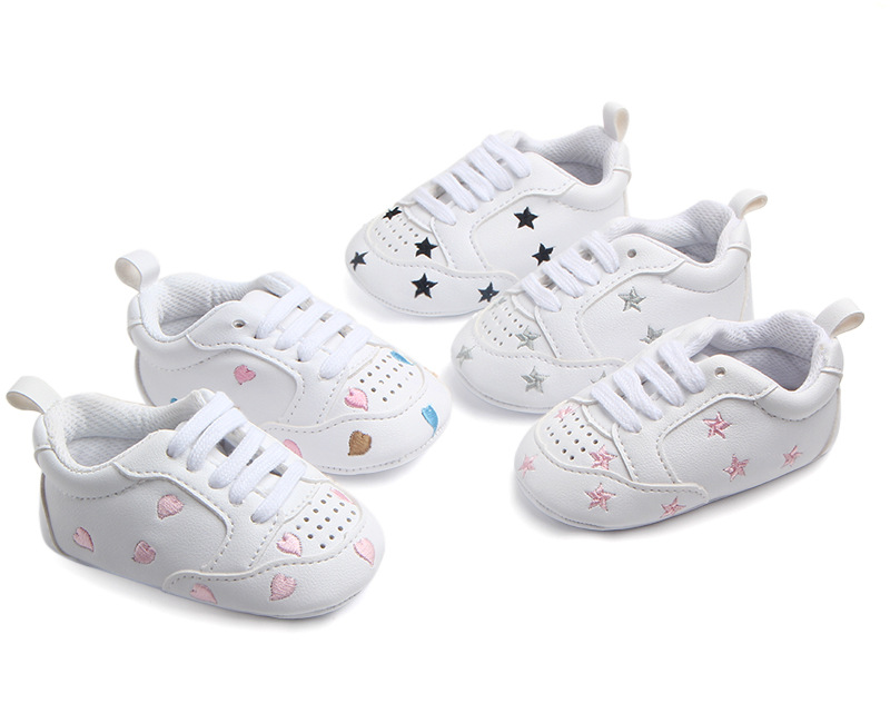 Sports red five-star baby shoes toddler shoes soft bottom wave shoes