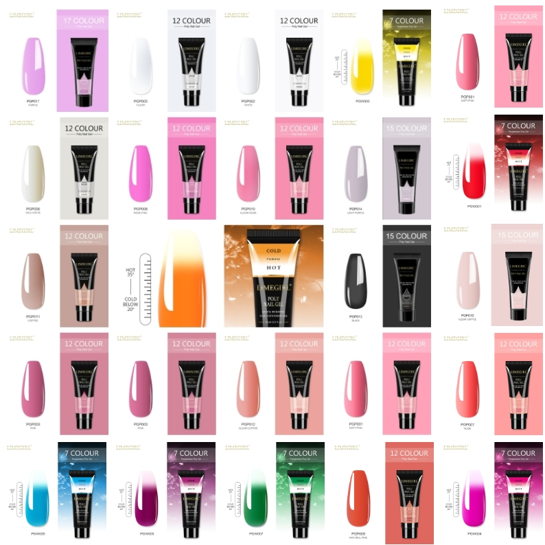 15ml Poly Extension Nail Gel For Nail Art Manicure Design 24Colors UV Varnishes Semi Permanent Builder Nail Gel Polish