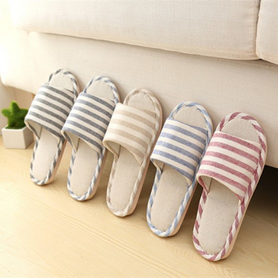 New flip flops summer men's and women flip-flops slippers non-slip canvas with sandals and slippers