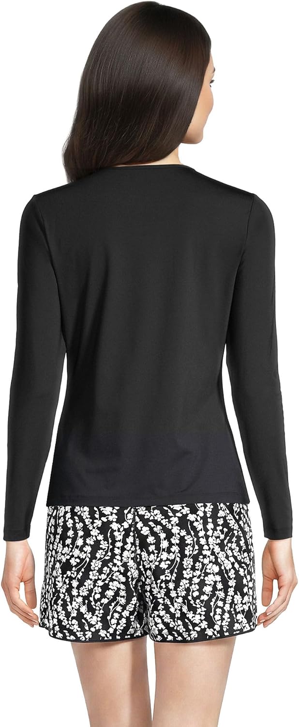 Lands' End Women's Sunshade UPF 50 Long Sleeve Rash Guard Swim Tee