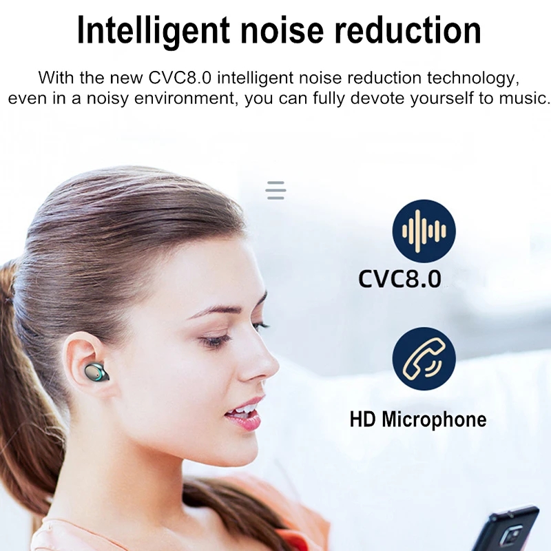 Rusam Wireless Bluetooth Headphones Hearing Aids Earbuds Bluetooth Earphones Headset Headphone Audio