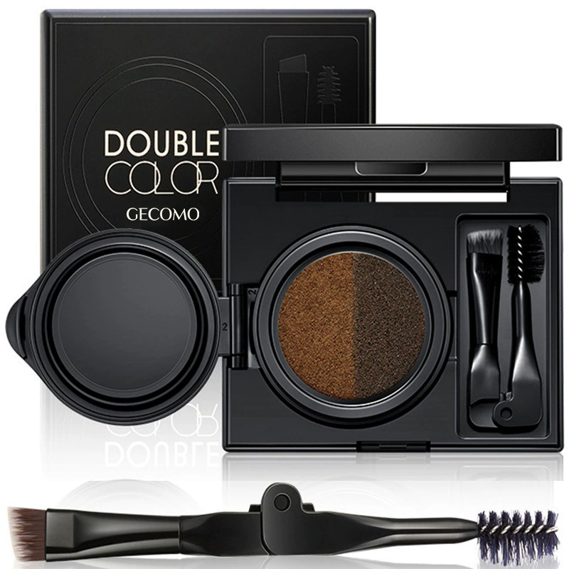 1PC Two-color Air Cushion Eyebrow Powder Color Waterproof and Sweat-proof Long-lasting Eye Brow Cream