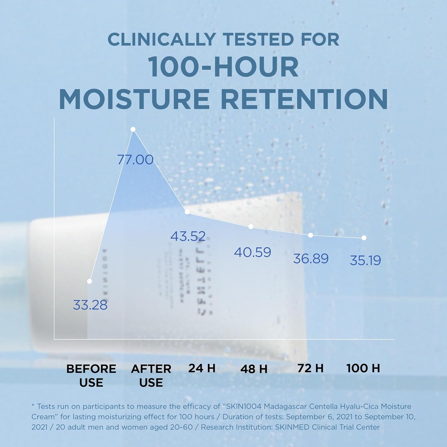 SKIN1004 Hyalu-Cica Moisture Cream, Face Moisturizer with Hyaluronic Acid, Centella Cream for Deep Hydration, Lightweight Nourishing Gel Moisturizer f