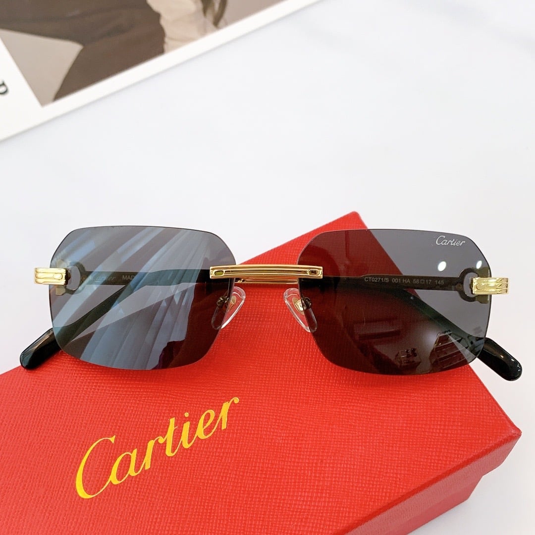 Cartier glasses flat glasses men's and women's sunglasses anti-ultraviolet polarized lenses outdoor driving sunglasses