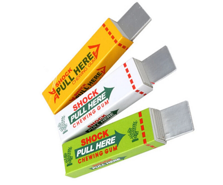 Electric Shock Joke Chewing Gum Pull Head Shocking Toy Gift Gadget Prank Trick Gag Funny Toy &