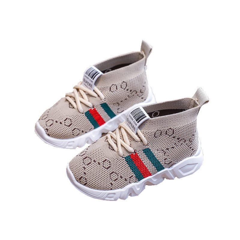 Autumn boys and girls knitted high-top breathable socks shoes
