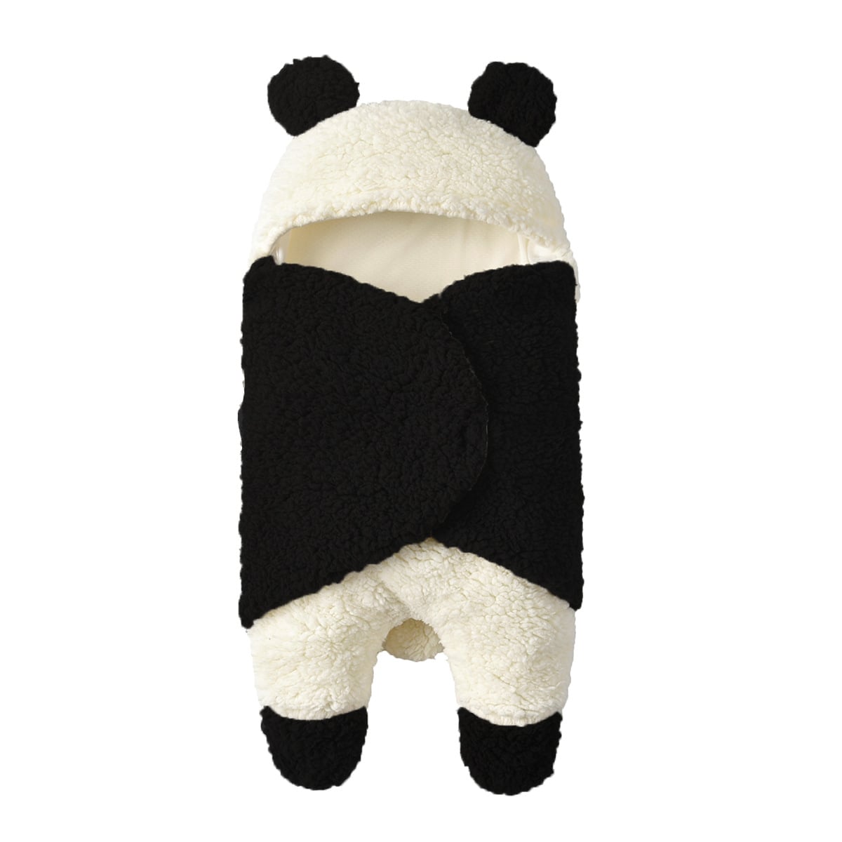 Polar Fleece Fabric Infant Baby Boy Girl Swaddle Sleeping Wrap Blanket Photo Prop Little Ear Hoodie Warm Blanket Bear Outfits