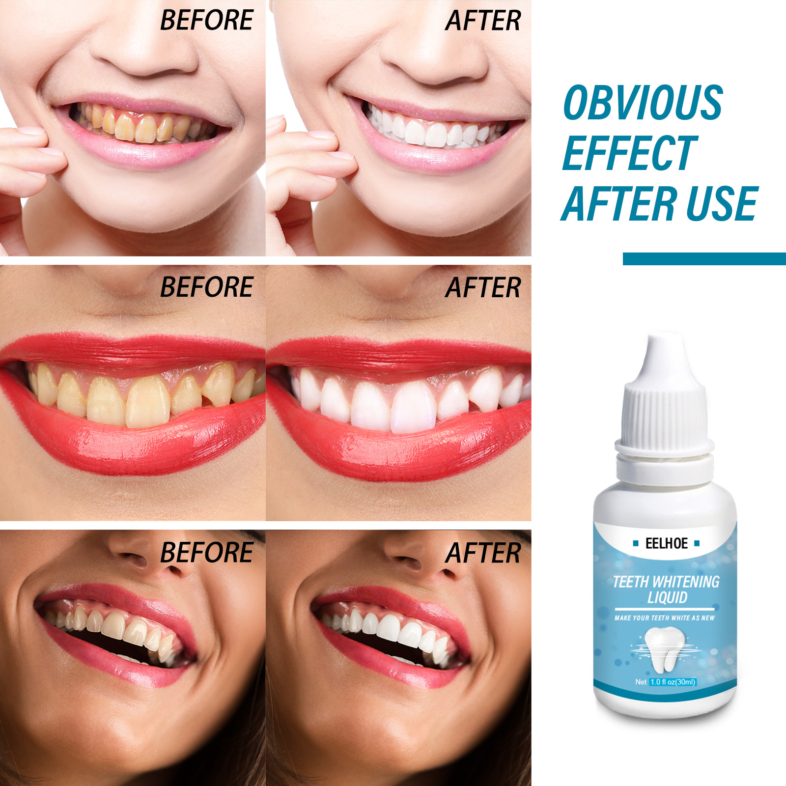 Teeth Whitening Essence Liqud Oral Hygiene Cleaning Whiten Tooth Serum Remove Oral Odor Plaque Stains Dental Bleach Care Tools