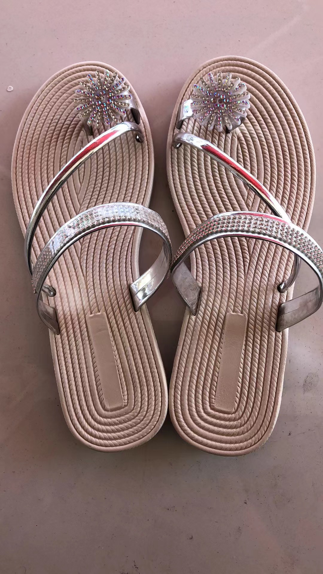 Summer Beach Slippers Women Pearl Set Toe Elastic Sandals Flat Strap Casual Home Sandals Slippers Beach Slippers Zapatos Mujer