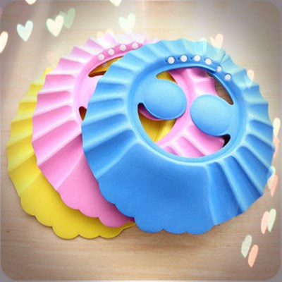 Adjustable shampoo cap and shower cap for children, baby shampoo cap with earmuffs