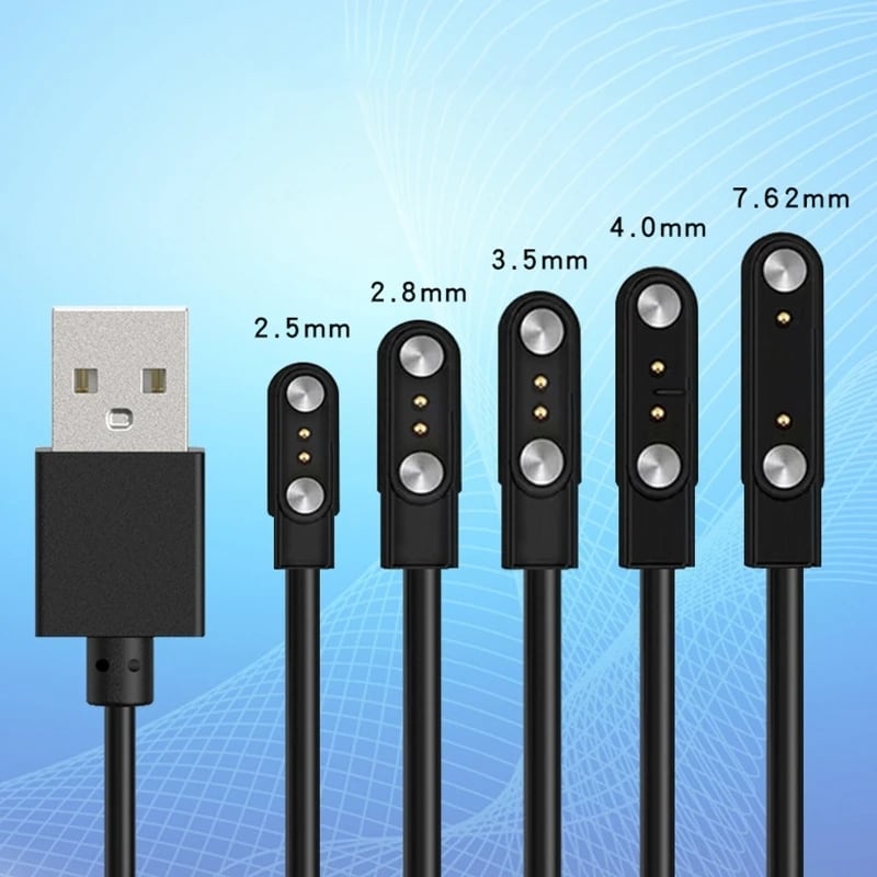 Universal smartwatch 2P4P5P contact magnetic suction charging wire 2-pin juice cup W26 Amadin data cable