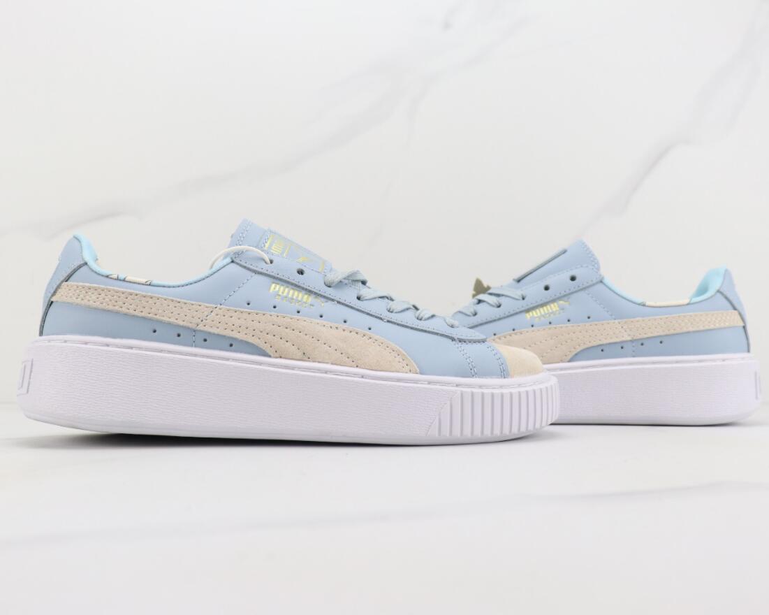 Rihanna Gold Pumpsuede Platform Shoes: Lightweight, Non-Slip, Thick Sole, Low Top Design
