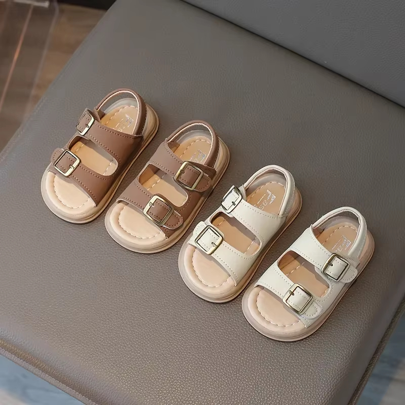 Children Sandals for Girls and Boys Summer New Fashionable Korean Style Comfortable Soft Sole Casual Cute Baby Beach Shoes