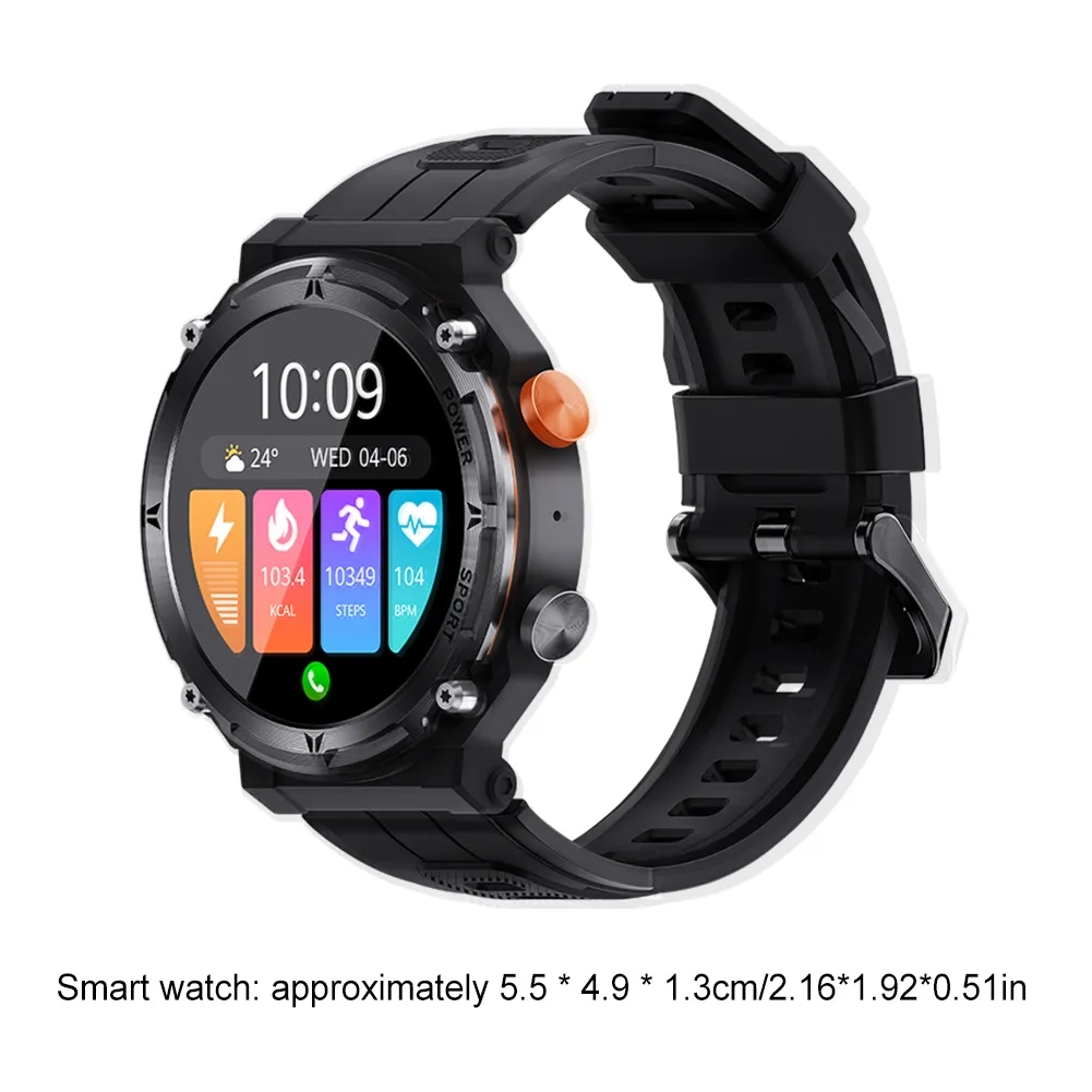 LEMFO C21Pro IP68 Smart Watch Men Global Version Language Bluetooth Call Sports Modes Health Monitor 1.39" 360*360 410mAh BT5.2