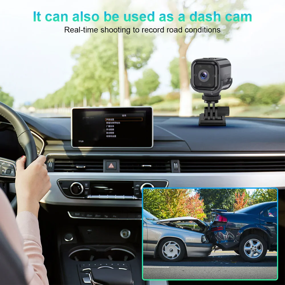 Mini HD Monitoring Camera 1080P WiFi Wireless Remote Monitor Night Vision Camcorders Video Surveillance Security Protection