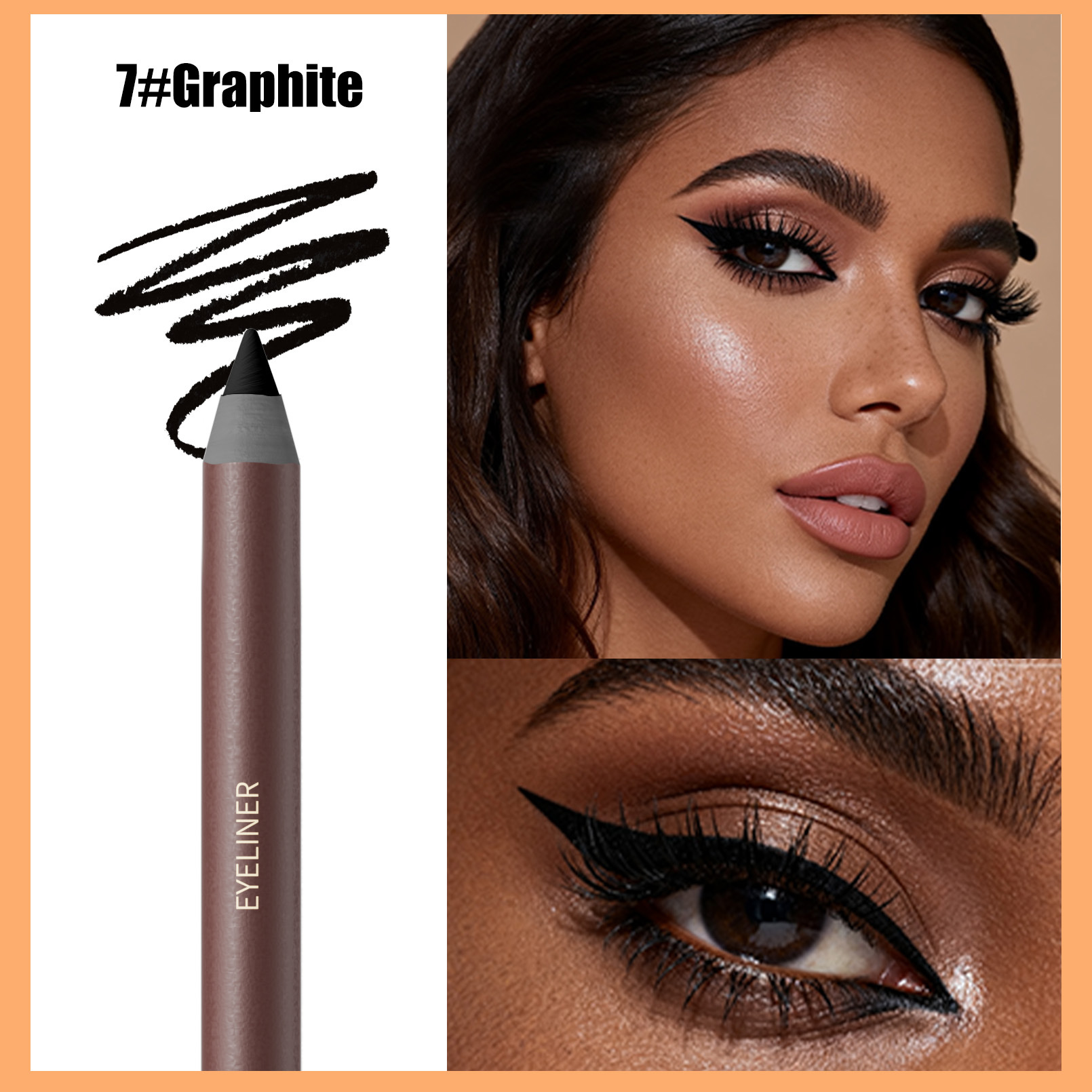 1PC Colorful Eyeliner Gel Pen Waterproof Longlasting Non-smudging Natural Eyeliner Pen SmoothSharpenable Matte EyelinerPenMakeup
