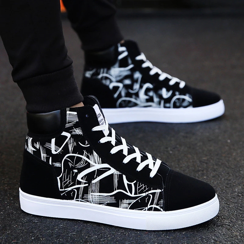 New Fashion Men Shoes New Men Casual Shoes High Top Sneakers Men Vulcanized Shoes Platform Sneakers Quality Mens