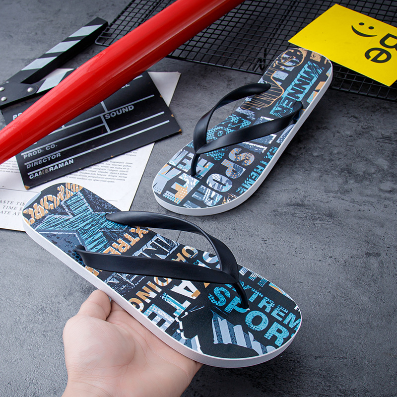 Cross border new summer men's and women's flip-flops flip flops, slip resistant, indoor flat bottomed beach flip-flops