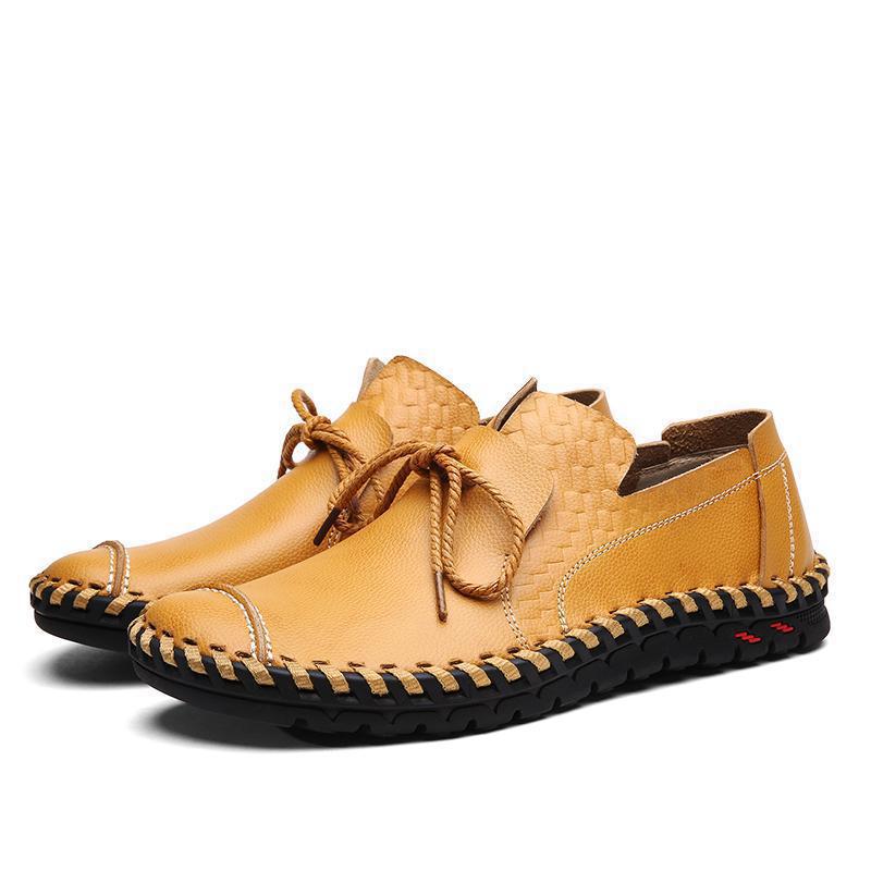 Cross border Spring and Autumn New Men's Casual Low Help Footwear British Fashion Leather Shoes Outdoor Fashion Men's Shoes Larg