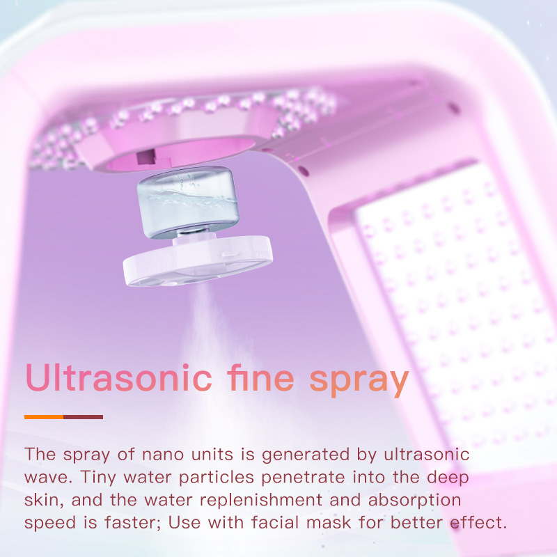 Nano Mist Sprayer Skin Hydration 7 Colors LED Face Mask Facial Care Device PDT Phototherapy Lighten Anti Wrinkle Beauty Machine