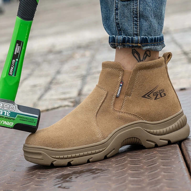 2023 Work Sneakers Men Indestructible Steel Toe Work Shoes Safety Boots For Men Anti-puncture Electric Welding Shoes