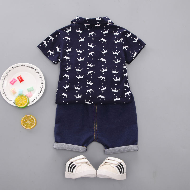 New Children Summer Cotton Out Clothes Baby Boys full Printed T Shirt Shorts 2Pcs/sets Infant Kids Fashion Toddler Tracksuits
