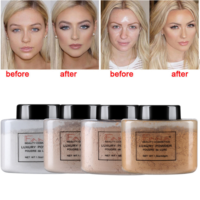 Face Brighten Smooth Loose Powder Concealer Makeup Powder Banana Powder Long Lasting Oil Control Setting Powder