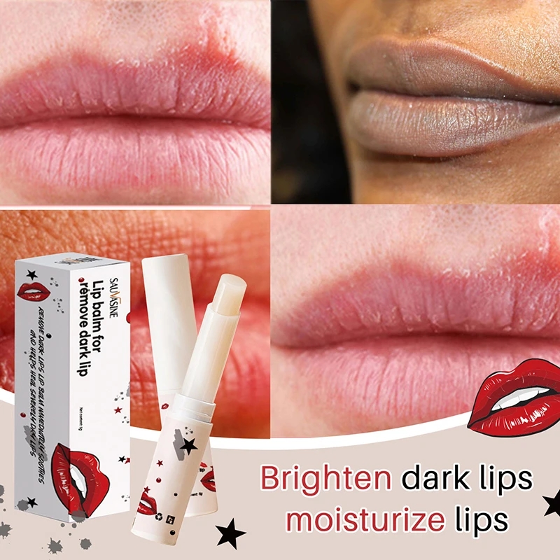 Lip Black Removal Lip Balm Pink Lip Lightening Melanin Fade Lip Balm Moisturizing Lip Brighten Cream Lip Care Makeup Beauty