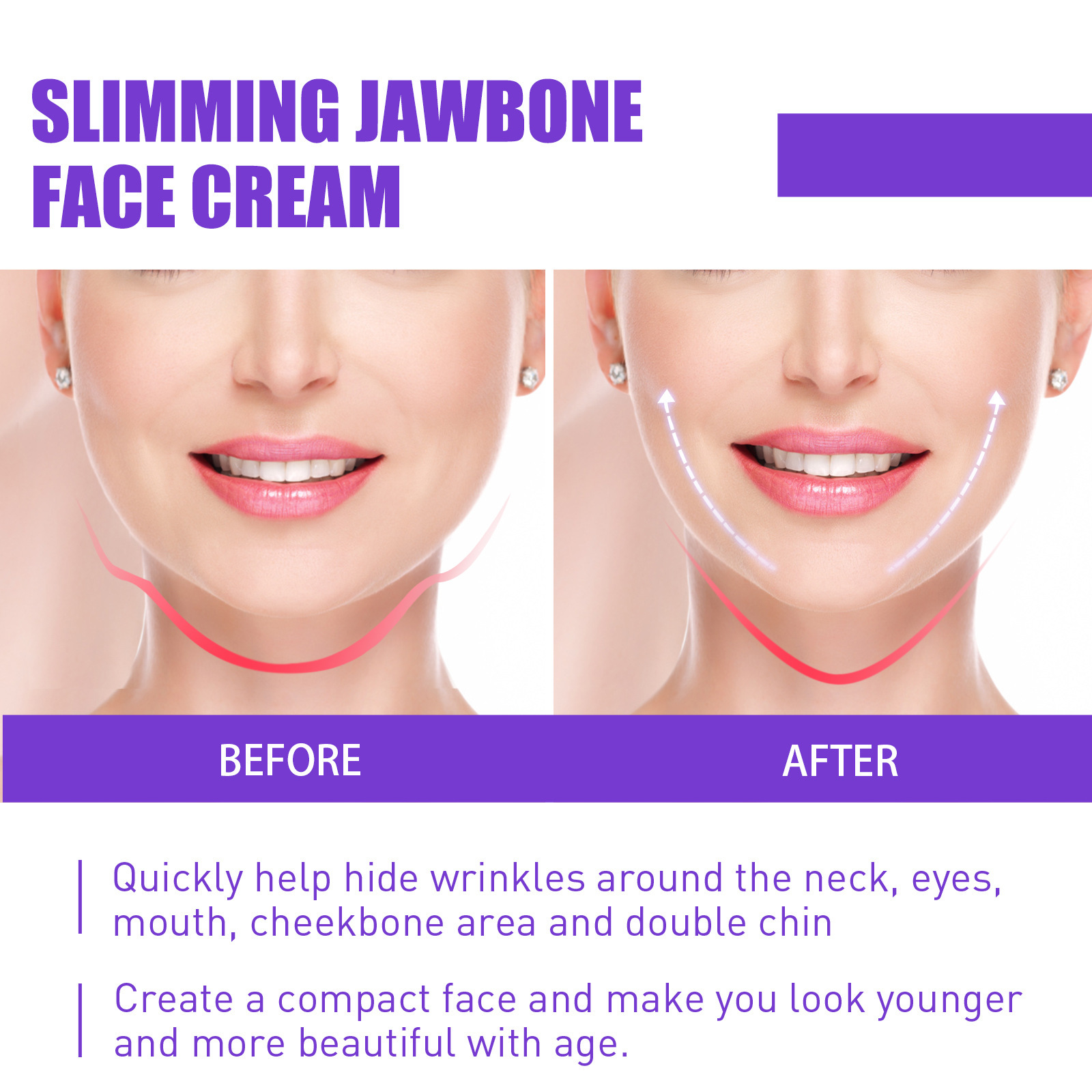 V-Shape Slimming Cream Removal Double Chin Firming Face-lift Slimming Masseter Muscle Face Fat Burning Anti-aging Products