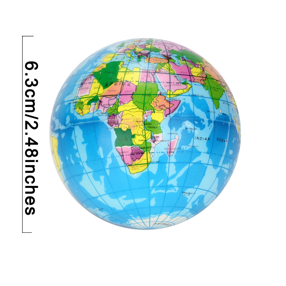 1pcs Stress Relief World Map Jumbo Ball Atlas Globe Palm Ball Planet Earth Ball Home Office Decoration Decompression Small Toys