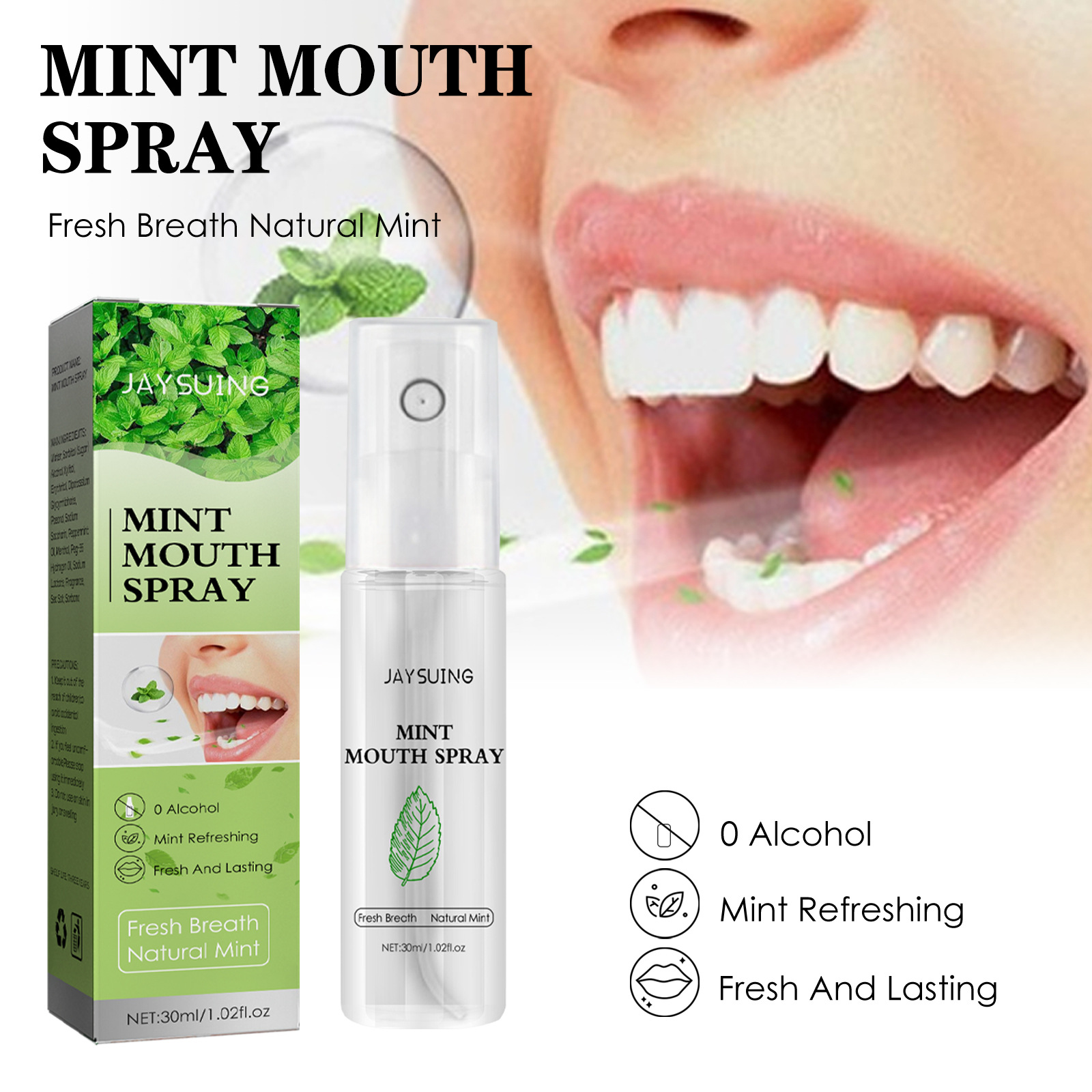 Breath Freshener Mint Mouth Spray Remove Smoke Smell Bad Breath Fresh Breath Portable Mouth Freshener Oral Spray