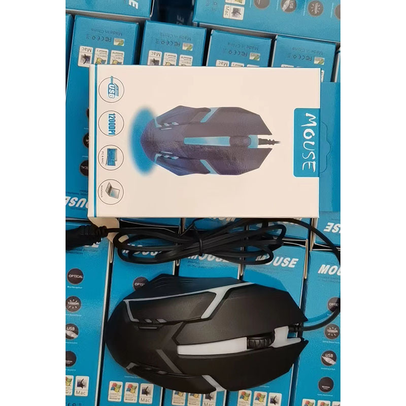 New Gaming Mouse 7 Colors LED Backlight Ergonomics USB Wired Gamer Mouse Flank Cable Optical Mice Gaming Mouse
