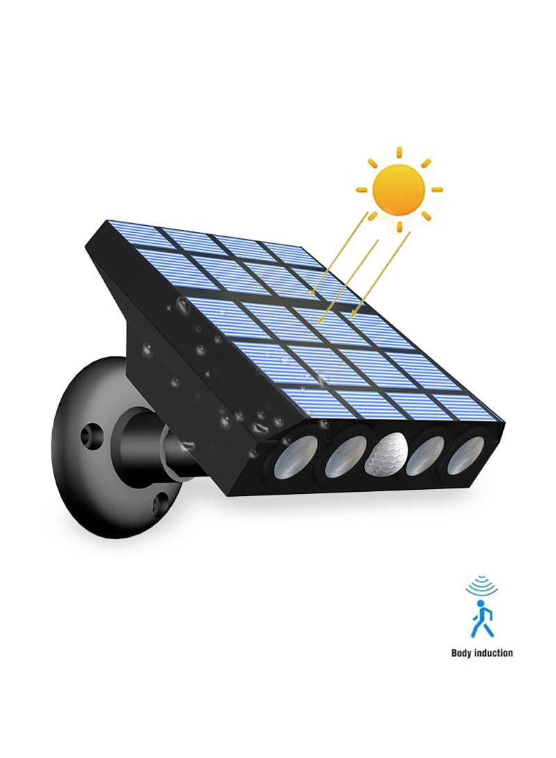 2000mAh 6000K Outdoor Waterproof Motion Sensor Solar Wall Lamp For Front Door/Backyard/Step Garage (L4.48 x W11.4 x H5.27)inches