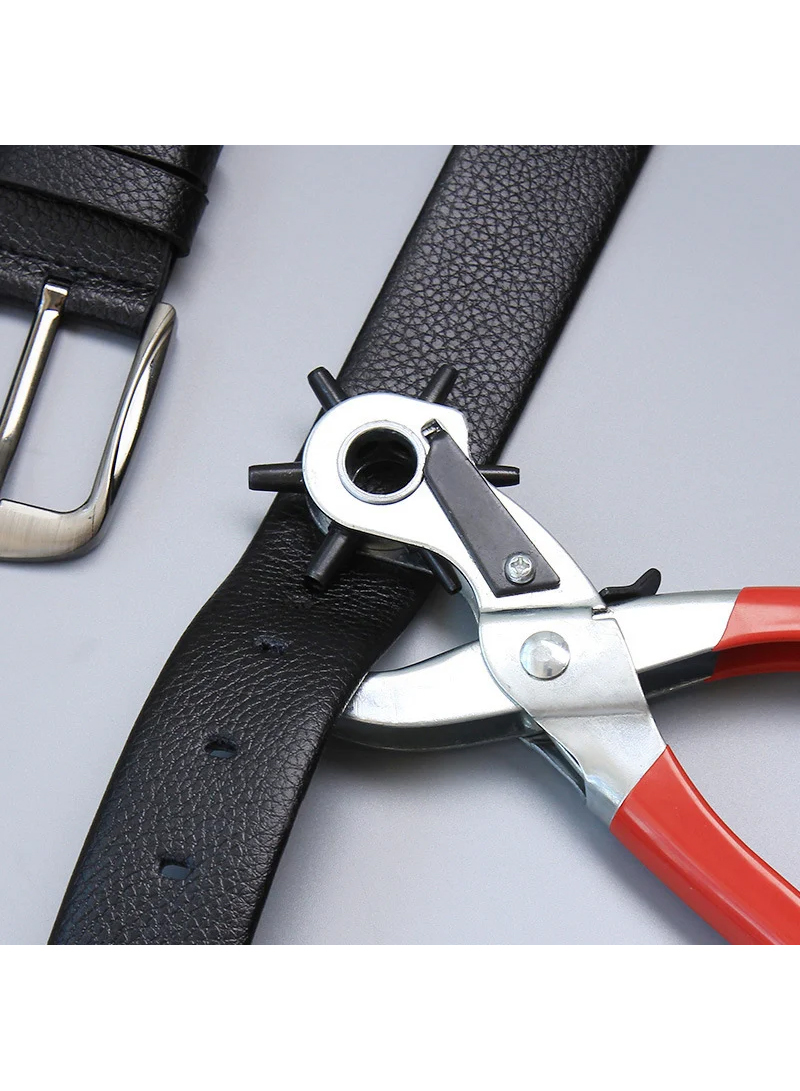 Leather Belt Hole Punch Plier Leather Hole Punch Tool for Leather Rubber Plastic - Smooth Handle