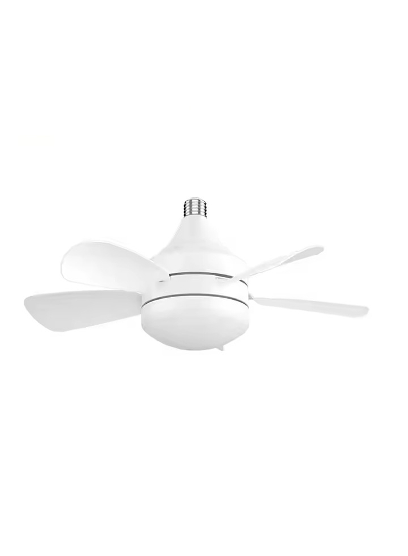 17" LED Socket Ceiling Fan Light with Remote Control, 3000K-6500K Dimmable Light, Detachable 5-Blade Fan, Timer & 3-Speed Cooling