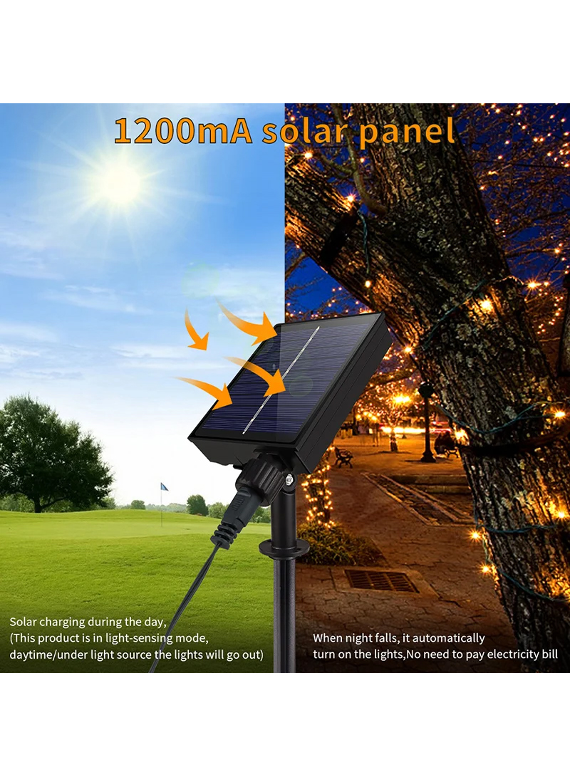 32m 300-LED Outdoor LED Solar String Lights Waterproof Fairy Light With Remote Control for Holiday Party Decoration - Colorful Light