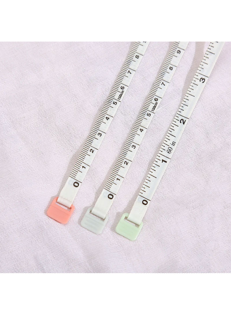 Soft Tape Measure Double Scale Body Sewing Flexible Ruler Measurement - White
